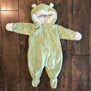 Baby Winter Snow Bunting Suit with Ears & Tail